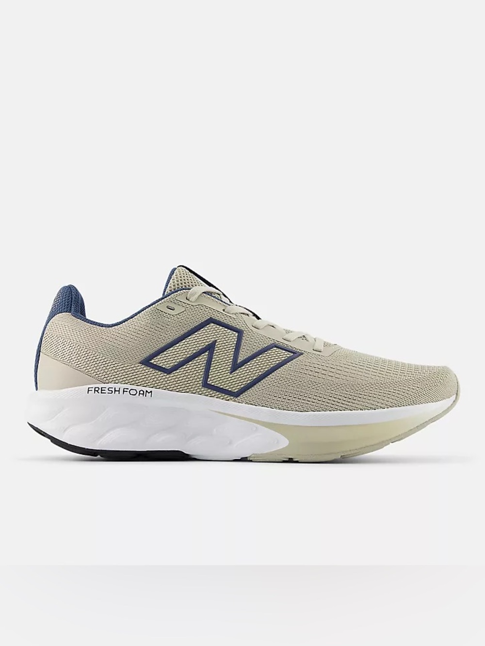 New Balance Beige and Navy Running Sneaker